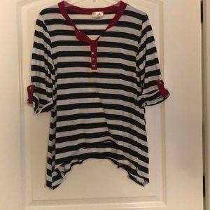 Lavish 1x striped shirt